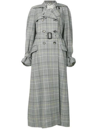 Shop Etro Checked Printed Coat In Black