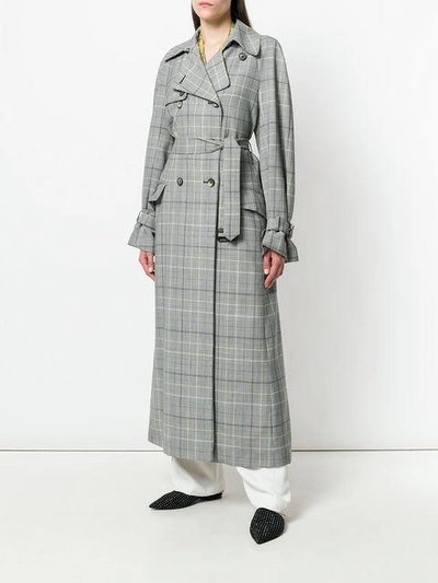 Shop Etro Checked Printed Coat In Black