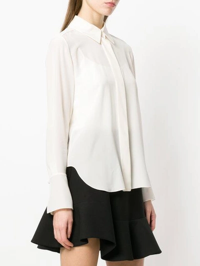 Shop Chloé Neck Tie Blouse In Neutrals