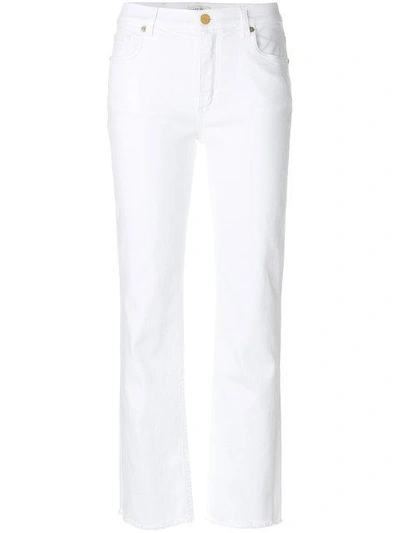 Shop Etro Cropped Jeans - White