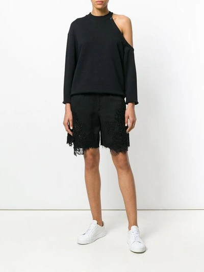 Shop Almaz Lace Insert Shorts - Black