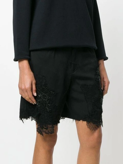 Shop Almaz Lace Insert Shorts - Black