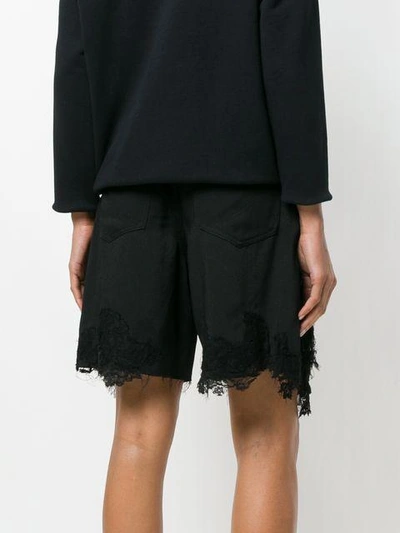 Shop Almaz Lace Insert Shorts - Black