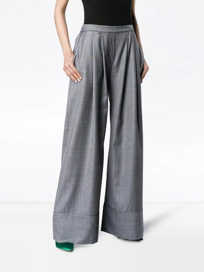 Shop Michael Lo Sordo Super Wide Leg Relaxed Pants - Grey