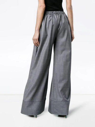 Shop Michael Lo Sordo Super Wide Leg Relaxed Pants - Grey