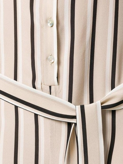 Shop Asceno Striped Tailored Jumpsuit In Neutrals