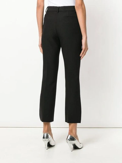 Shop Msgm Slit Tailored Trousers - Black