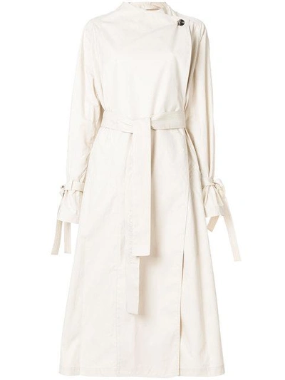 Shop Jw Anderson Oversized Trench Coat In Neutrals