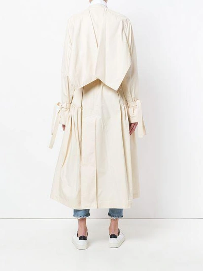 Shop Jw Anderson Oversized Trench Coat In Neutrals