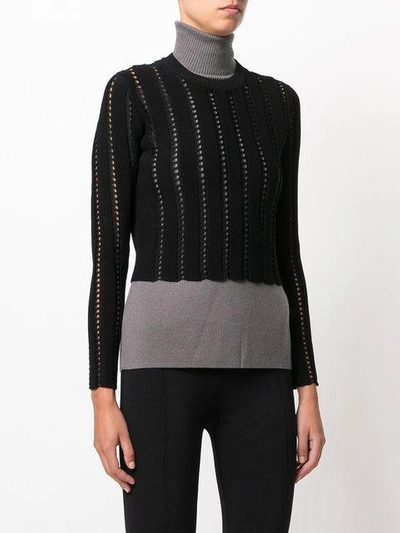 Shop Proenza Schouler Embroidered Cropped Sweater - Black