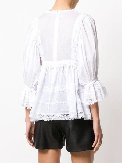 Shop Dolce & Gabbana Frill Detail Tunic - White