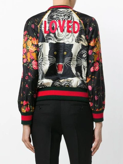 Shop Gucci Loved Panther Bomber Jacket