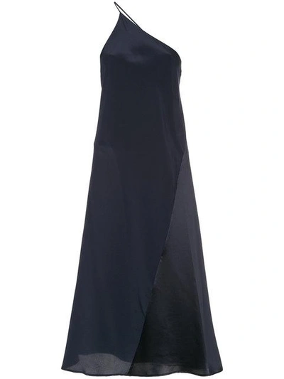 Shop Kacey Devlin One Shoulder Midi Dress - Blue