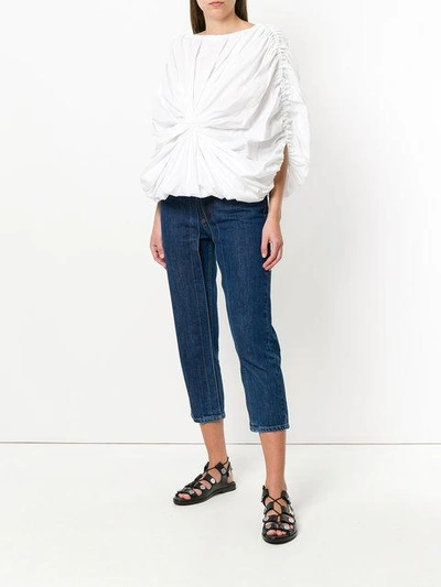 Shop Aalto Gathered Front Blouse In White