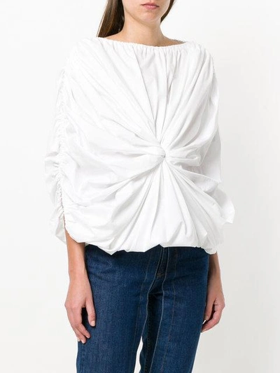 Shop Aalto Gathered Front Blouse In White