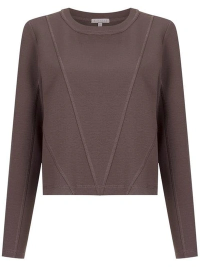 Shop Alcaçuz Chamois Panelled Blouse In Brown