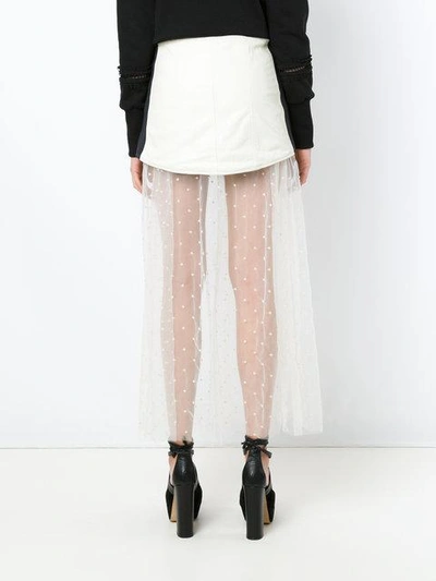 Shop Andrea Bogosian Layered Tulle Skirt - White