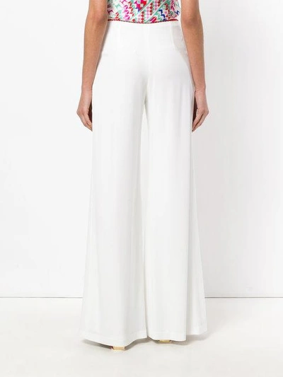 Shop Galvan High-waisted Side Stripe Trousers In White