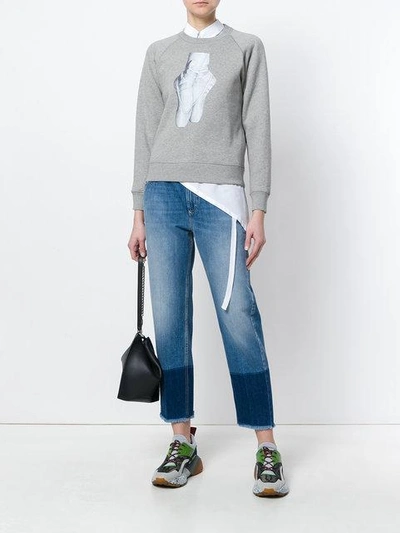 Shop Alexa Chung Ballet Shoes Print Sweatshirt - Grey