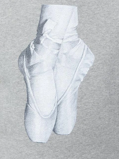 Shop Alexa Chung Ballet Shoes Print Sweatshirt - Grey
