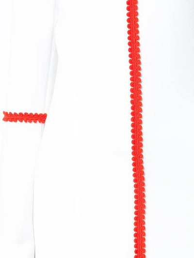 Shop Galvan Contrast Trim Maxi Dress In White