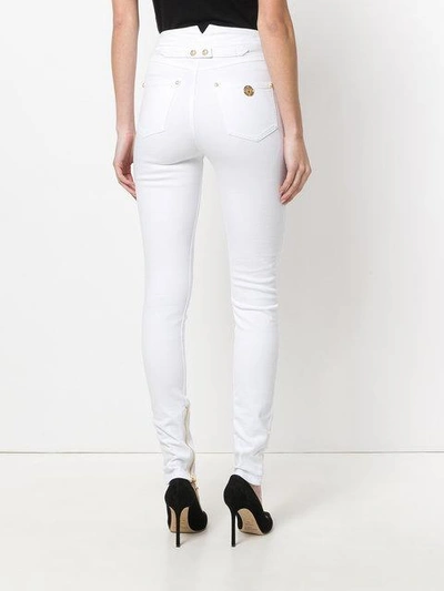 Shop Balmain Skinny Jeans - White