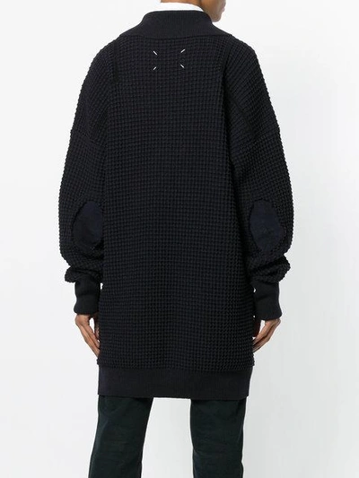 Shop Maison Margiela Chunky Oversized Sweater - Blue