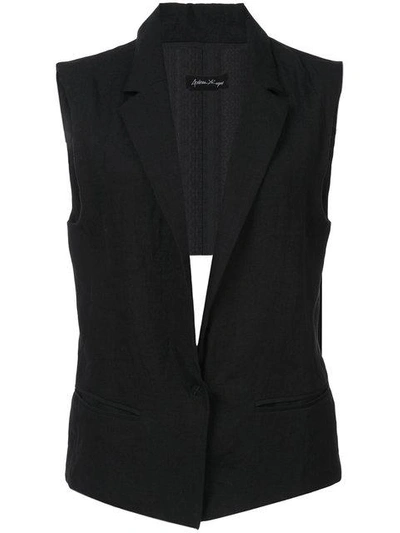 Shop Andrea Ya'aqov Sleeveless Blazer In Black