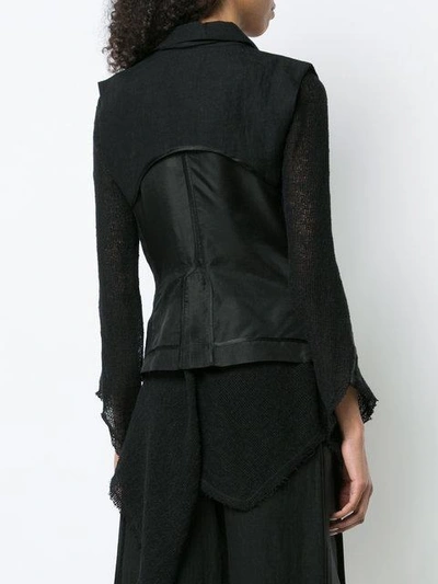 Shop Andrea Ya'aqov Sleeveless Blazer In Black