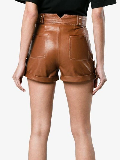 Shop Skiim Pamela Leather Mini Shorts
