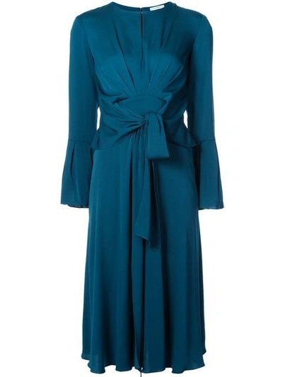 Shop Tome Tie Waist Midi Dress - Blue
