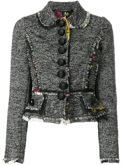 Shop Dolce & Gabbana Giacca Fantasia Jacket In Black