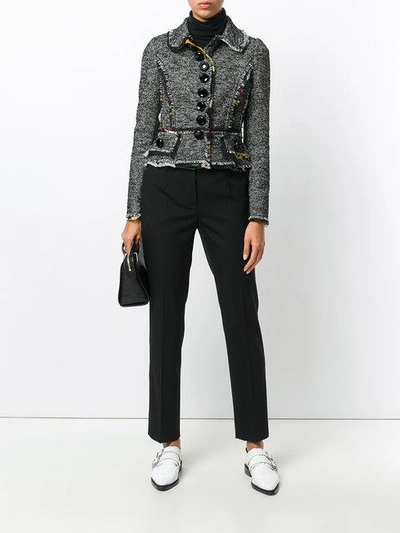 Shop Dolce & Gabbana Giacca Fantasia Jacket In Black
