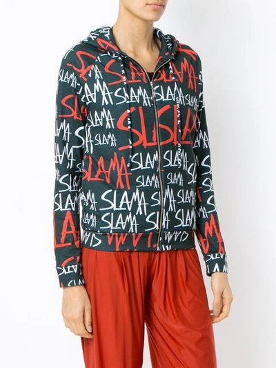 Shop Amir Slama Logo Print Track Suit In Black