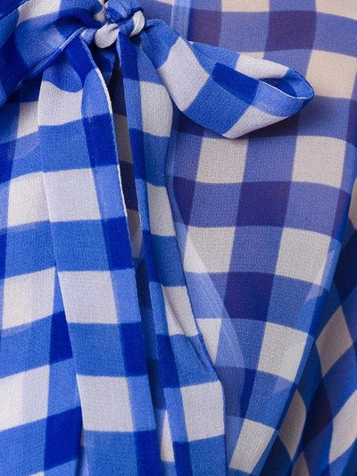 Shop Diane Von Furstenberg Checkered Wrap Shirt