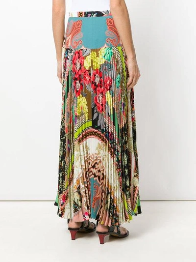 Shop Etro Floral And Paisley Pleated Skirt In Multicolour