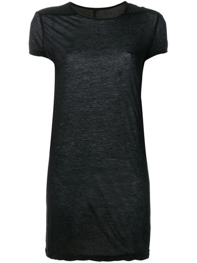 Shop Rick Owens Round Neck T-shirt - Black