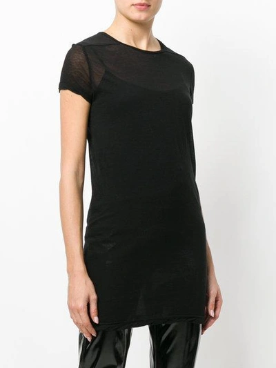 Shop Rick Owens Round Neck T-shirt - Black