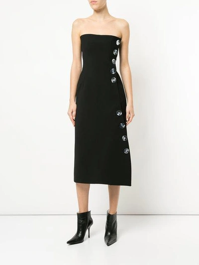 Shop Christopher Esber Extended Tab Button Dress