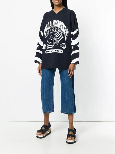 Shop Stella Mccartney All Is Love Print Sweatshirt In Blue