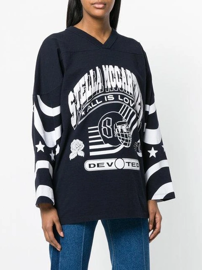 Shop Stella Mccartney All Is Love Print Sweatshirt In Blue