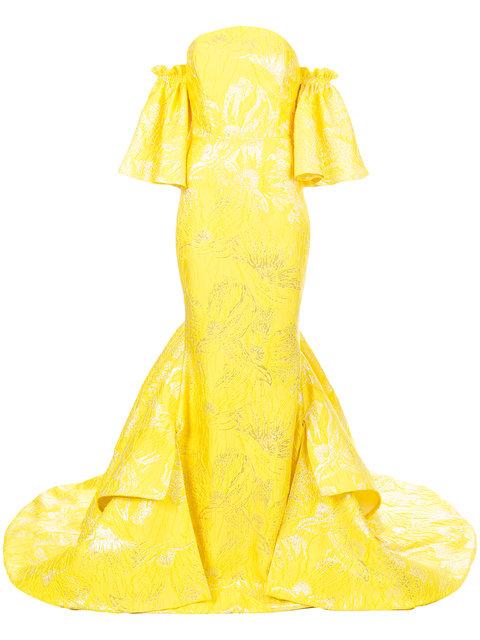 christian siriano yellow dress