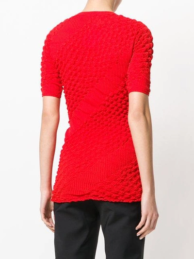 Shop Kenzo Textured Knit Top In Red