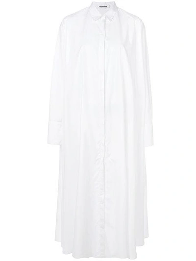 Shop Jil Sander Loose Fit Shirt Dress - White