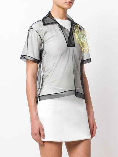 Shop Viktor & Rolf Not Just A Polo Polo Shirt In Black