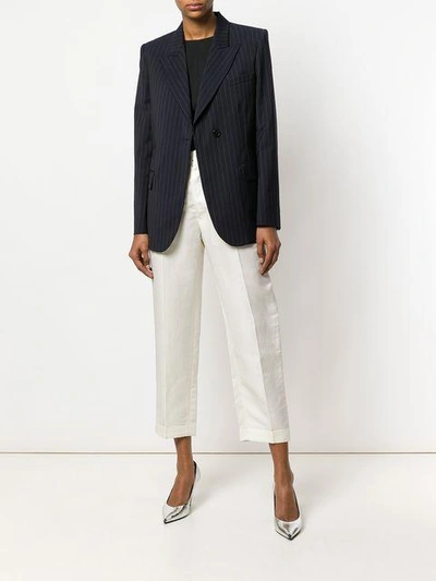 Shop Maison Margiela Tapered Trousers - Nude & Neutrals