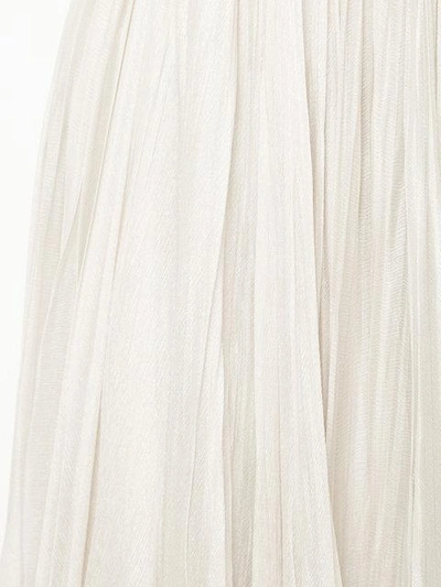 Shop Maria Lucia Hohan Halterneck Pleated Design Gown In White