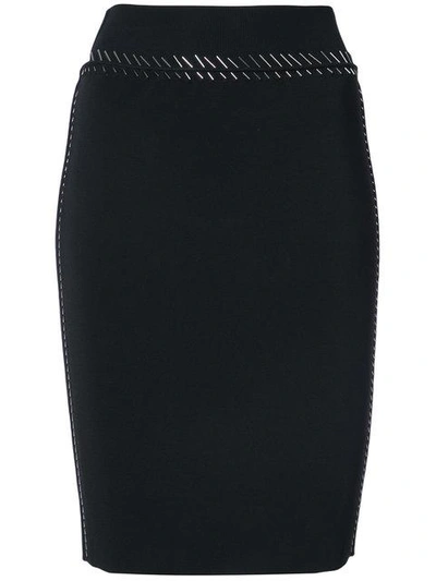Shop Alexander Wang Sequin Embellished Skirt In Black