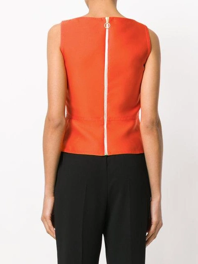 Shop Maison Rabih Kayrouz Colour-block Fitted Vest Top In Orange