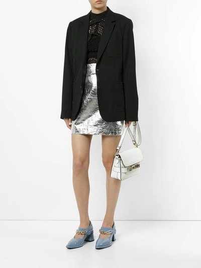 Shop Proenza Schouler Metallic Leather Mini Skirt